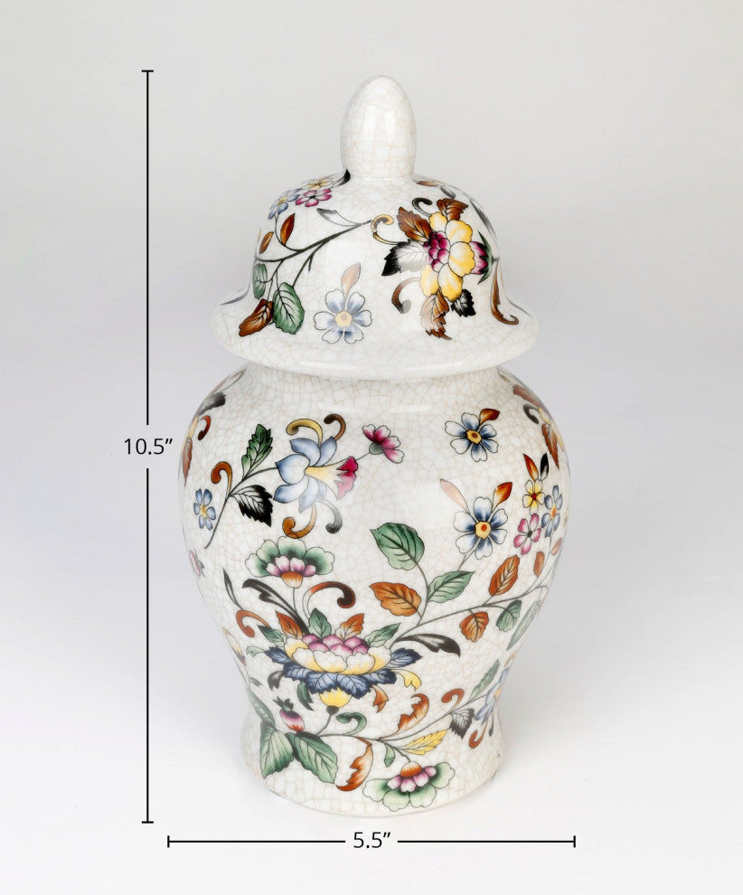 Funston 11'' Porcelain Ginger Jar, Off White