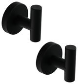 Elizabeth J-Hook Robe Hook in Matte Black (Set of 2)