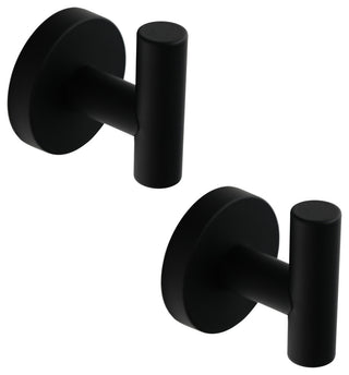 Elizabeth J-Hook Robe Hook in Matte Black (Set of 2)