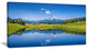 Summer with Clear Mountain Lake, Landscape Canvas Art Print, 40x20