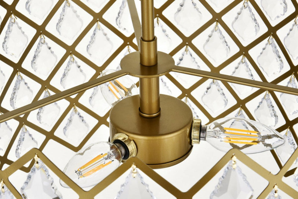 Lyla 16" Pendant, Brass