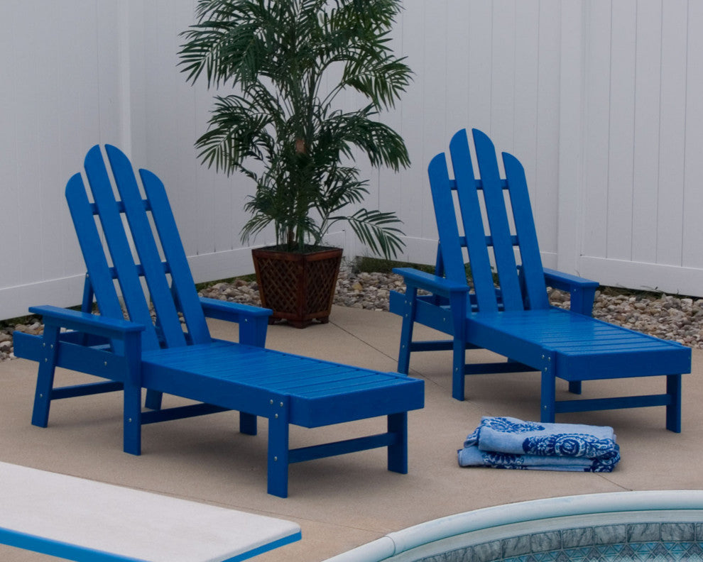 Polywood Long Island Chaise, Teak