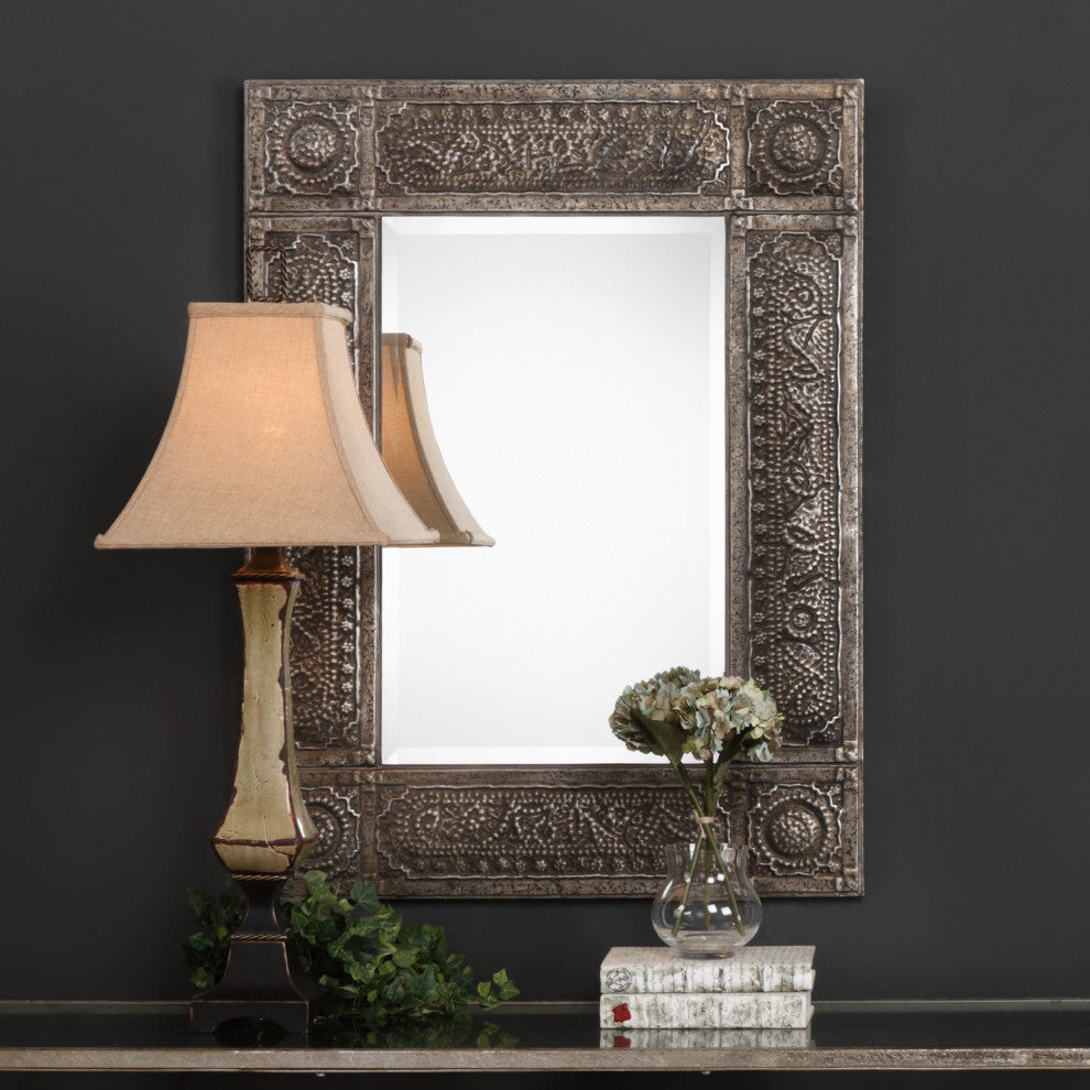 40" Farmhouse Brown Rectangle Mirror