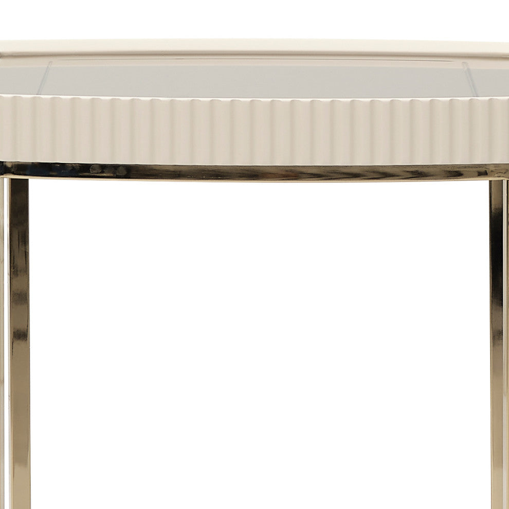 Lisbon Side Table, Silken Matte Cream