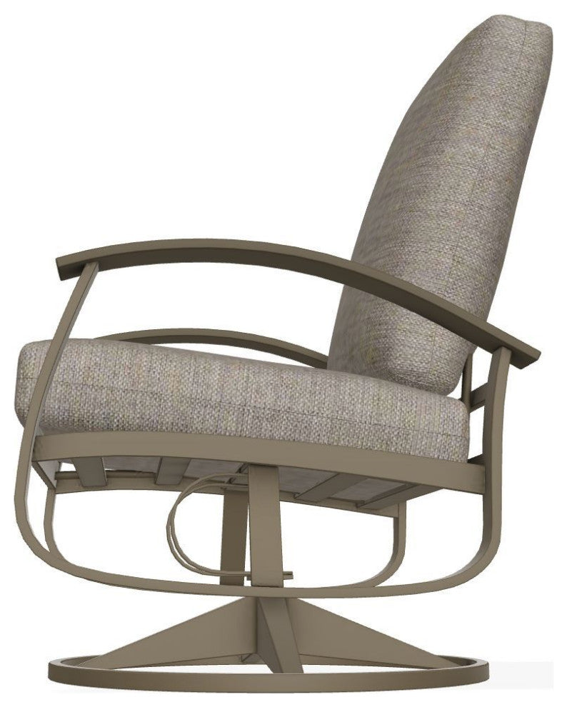 Belle Isle Cushion Outdoor Swivel Rocker, Cast/Beachwood