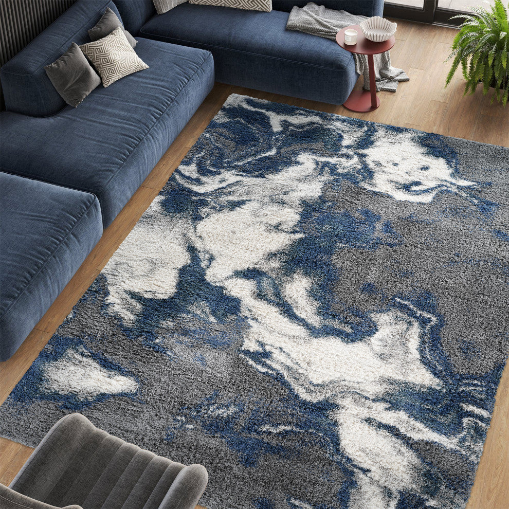 Noori Rug Shag Blake Blue/Grey Rug