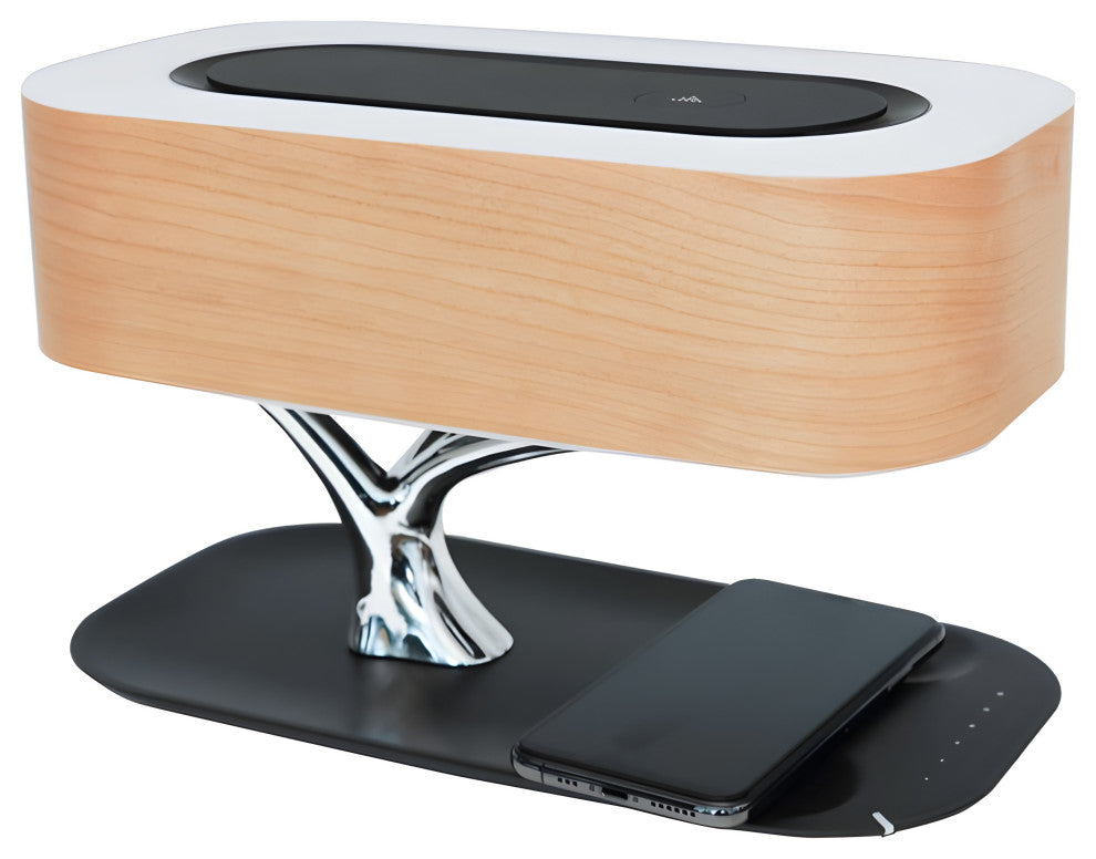 Tree Shape LED Accent Lamp With Music Bluetooth Speaker & Wireless Phone Charger