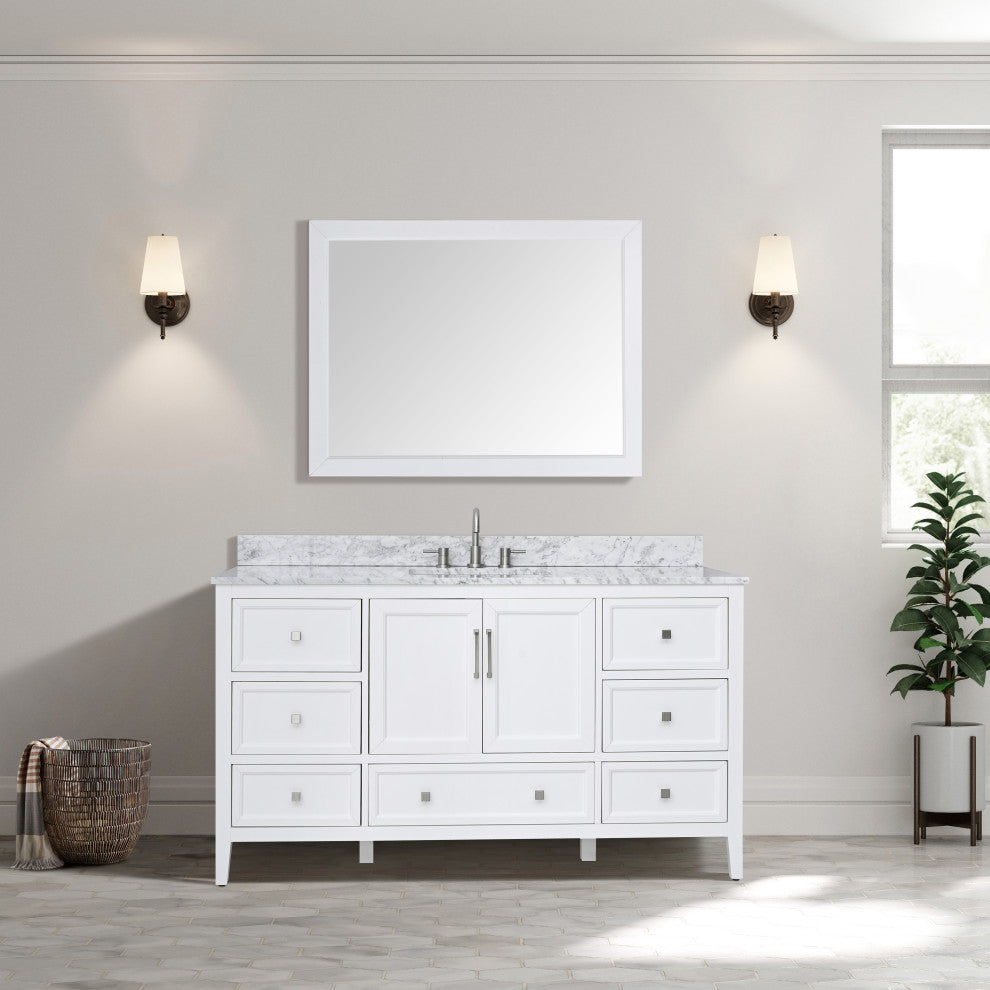 Avanity Everette 60 in. Single Vanity Only in White