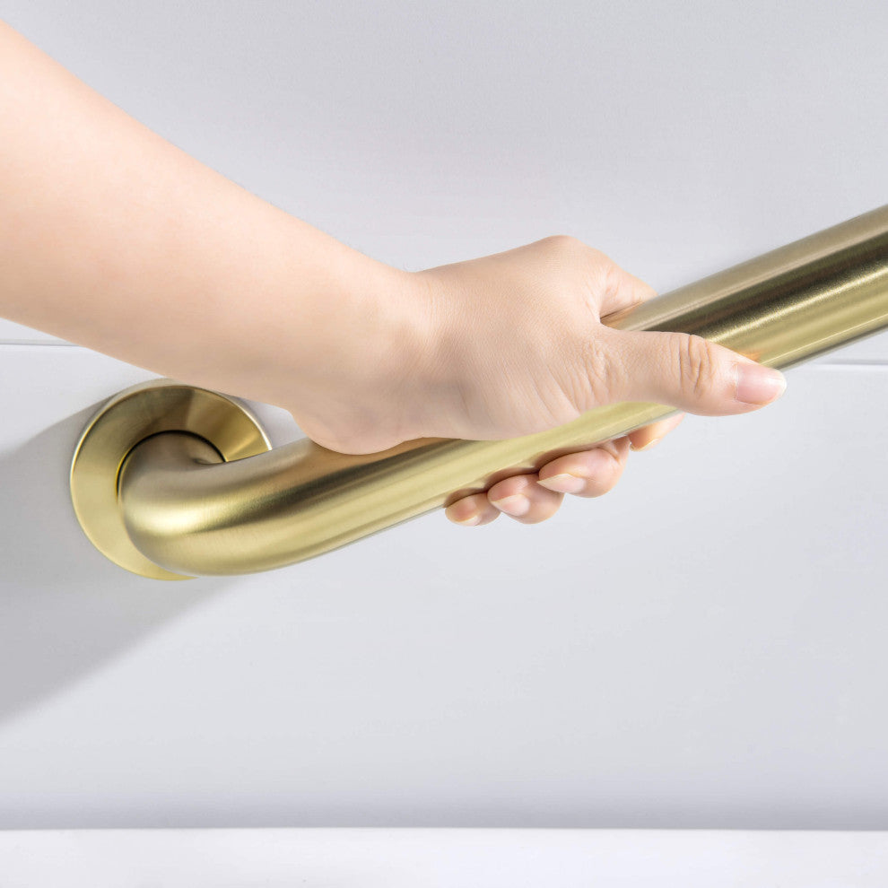 36" Stainless Steel Bathroom Safety Grab Bar, Brushed Gold