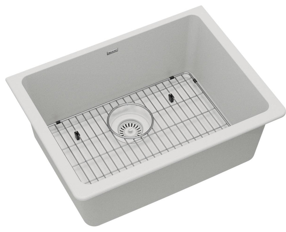 Elkay Quartz Classic Undermount Sink Kit, White