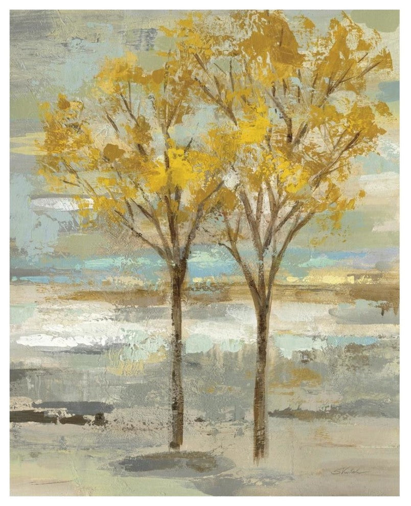 "Golden Tree and Fog II" Digital Paper Print by Silvia Vassileva, 24"x30"