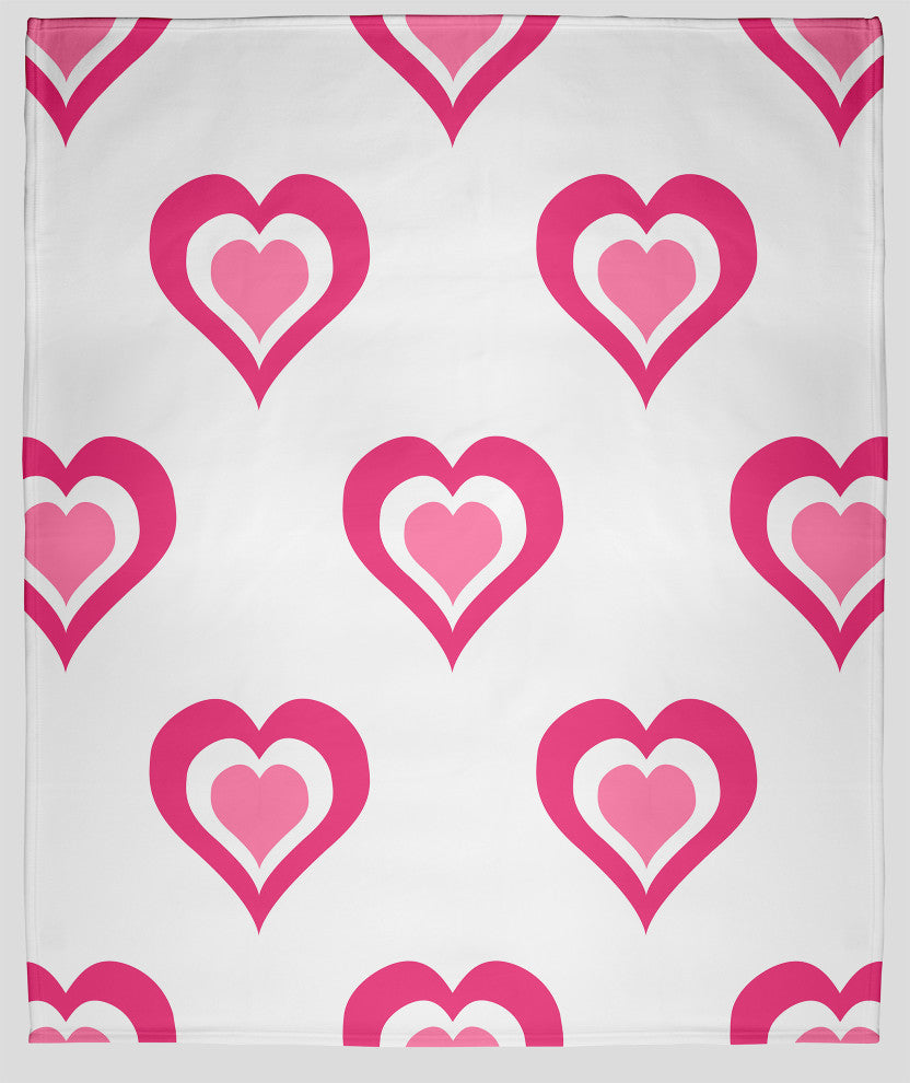 30 x 40 in Burnin' Love Valentine's Throw Blanket, Pink