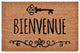 Sheltered Front Door Mat Coir Coco Fibers Rug 24x16, Bienvenue