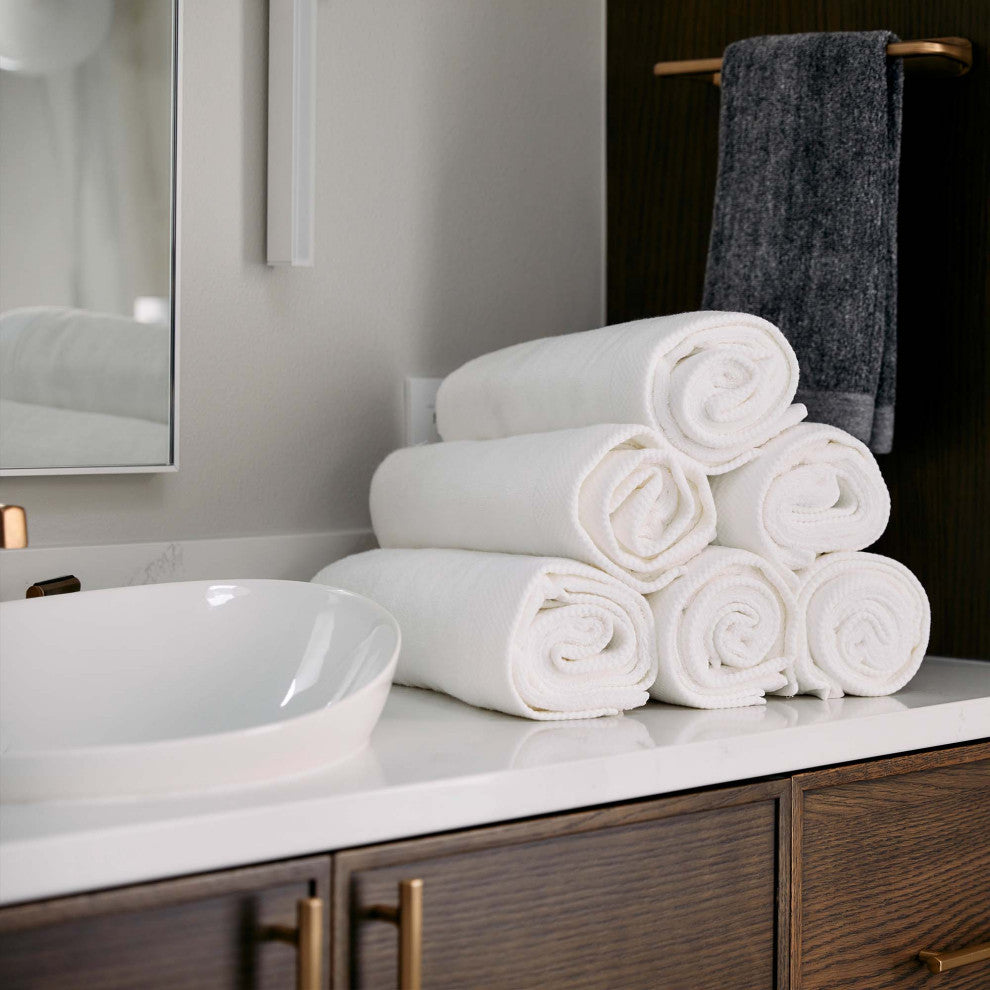 BedVoyage Luxury Viscose from Bamboo Towel Collection, White, 3 Piece Set