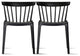 Set of 2 Dining Side Chairs, Plastic Indoor/Outdoor Stackable Patio Chair, Black