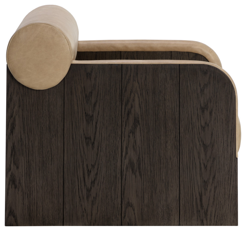 Coburn Lounge Chair, Dark Brown, Sahara Sand Leather