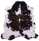 7' 0" X 6' 10" Tricolor Natural Cowhide Rug C2286