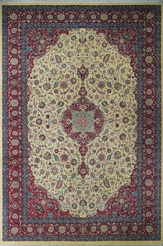 Pak-Persian Kazvin Ivory Rug 12'2"x18'2"