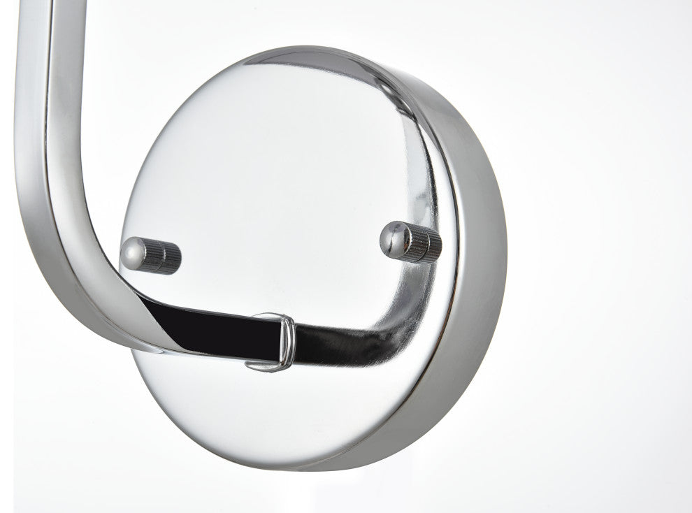 1 Light Chrome And Clear Bath Sconce