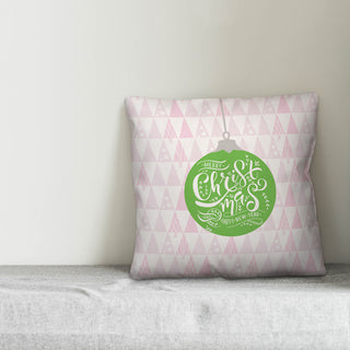 Merry Christmas Ornament 18"x18" Throw Pillow