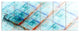 Light Blue Metal Grill, Abstract Art on Canvas, 70"x28", 6 Panels