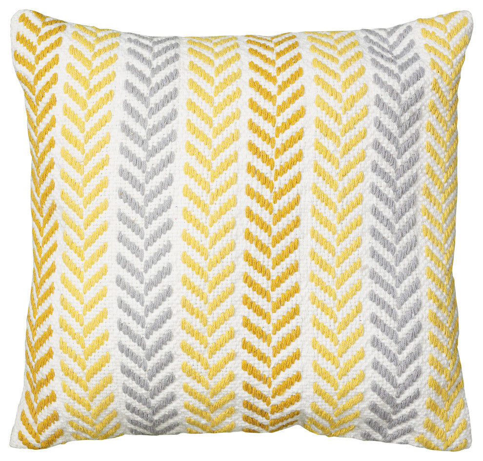Sunny Day Chevron Throw Pillow, 18x18
