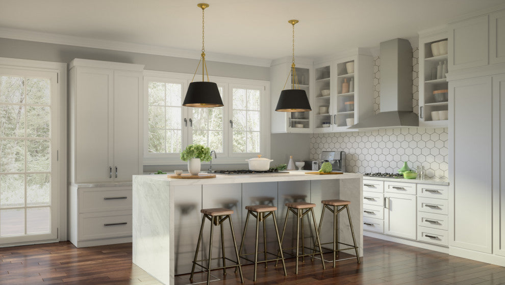 Quoizel QP5597BS 4 Light 19"W Suspension Multi Light Pendant - Matte Black