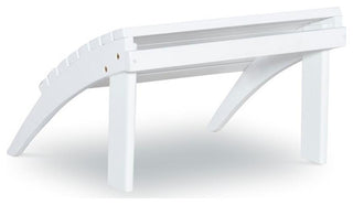 Hawthorne Collections Transitional Wood Outdoor Ottoman in White