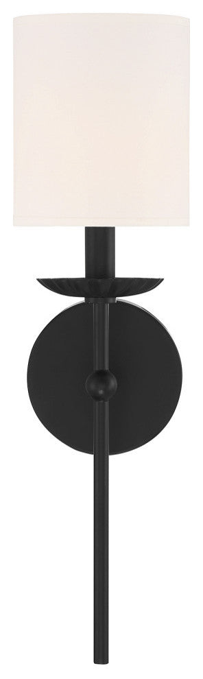 1-Light Wall Sconce, Matte Black