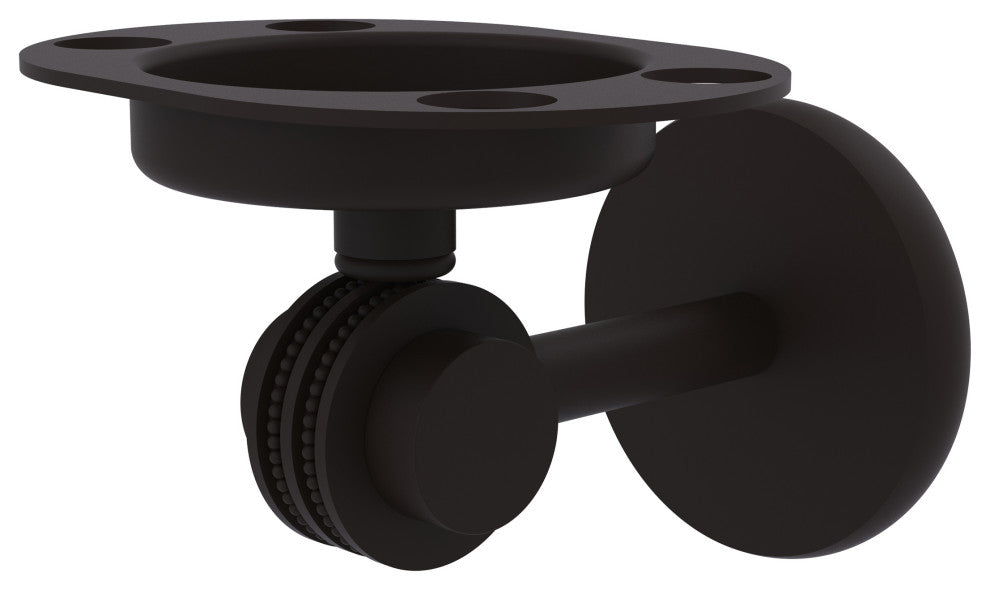 Satellite Orbit Two Toothbrush Holder With Dotted Accents, Oil Rubbed Bronze