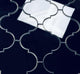Reflections 9"x14" Mirror Arabesque Waterjet Mosaic in GRAPHITE Glossy