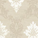 Silk Impressions 2, Contemporary Floral Cream, White Wallpaper Sample