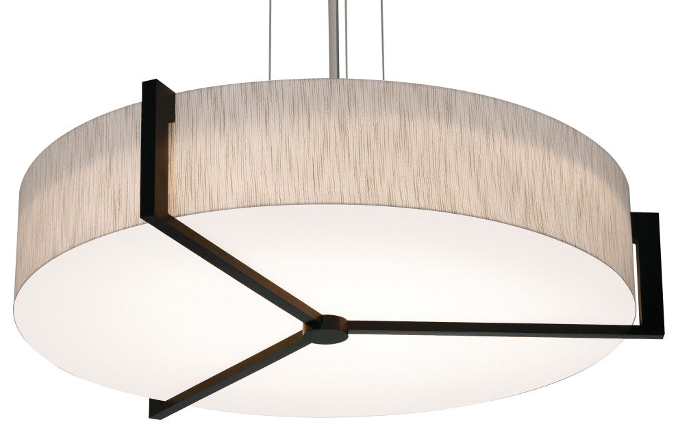 Apex 33" Medium Base Pendant, Espresso Finish, Jute Shade
