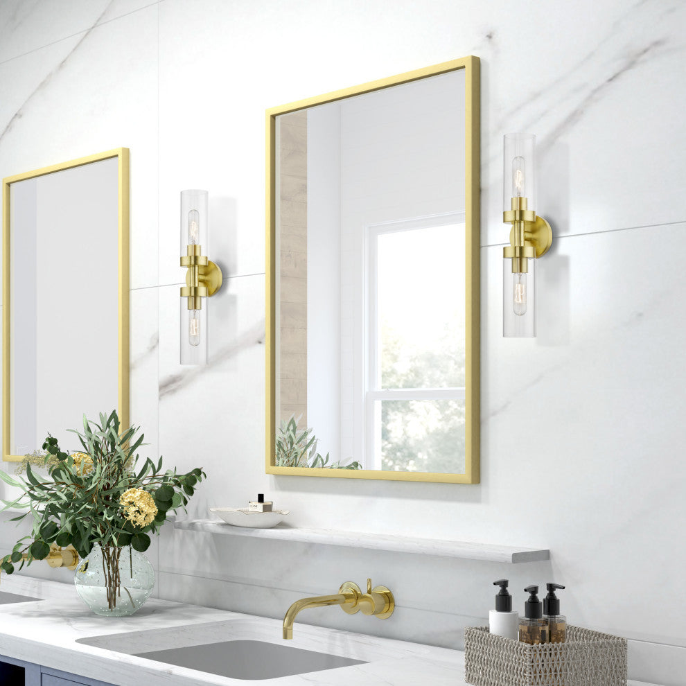 Ludlow 2 Light Satin Brass ADA Vanity Sconce