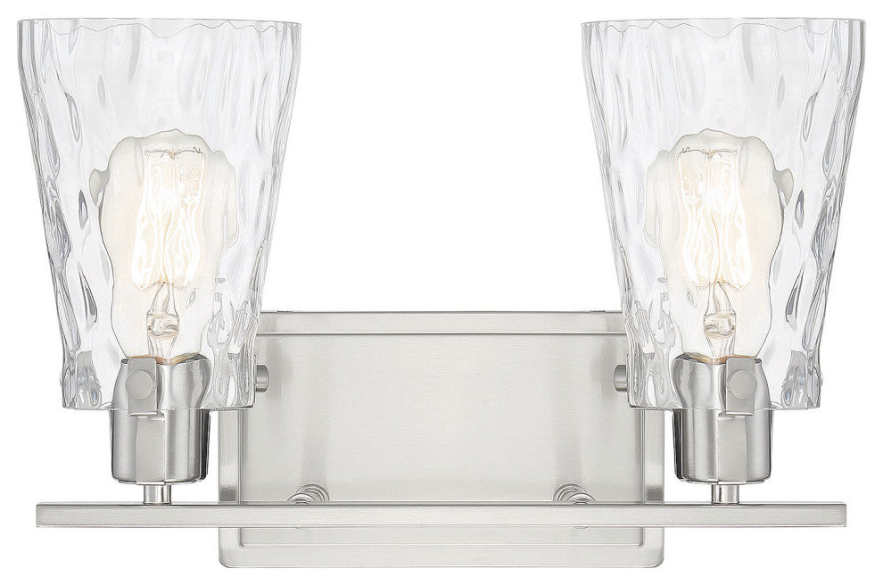 Vaughan Satin Nickel, 2-Light Bath