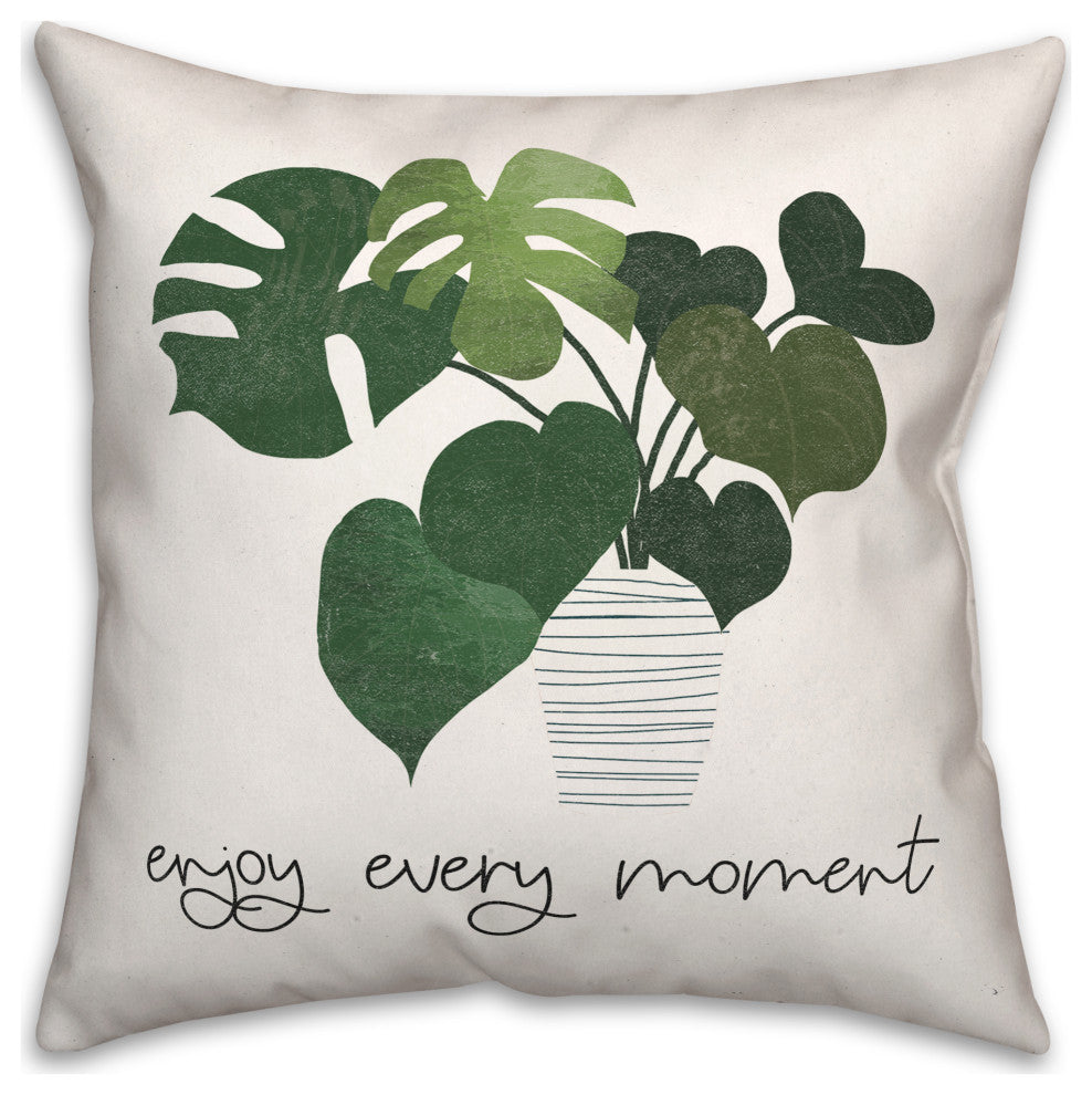 Enjoy Every Moment 18x18 Spun Poly Pillow