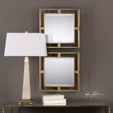 Uttermost Allick Gold Square Mirrors S/2