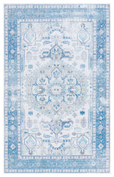 Safavieh Arizona Machine-Washable Collection ARZ105 Rug, Beige/Blue, 5'x8'