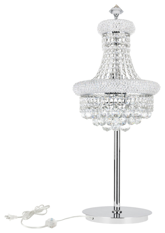 Empire 6 Light Table Lamp With Chrome Finish