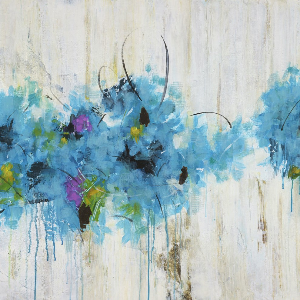 "Center Piece II 1" by Julie Joy Painting Print Wrapped Canvas, 18x18