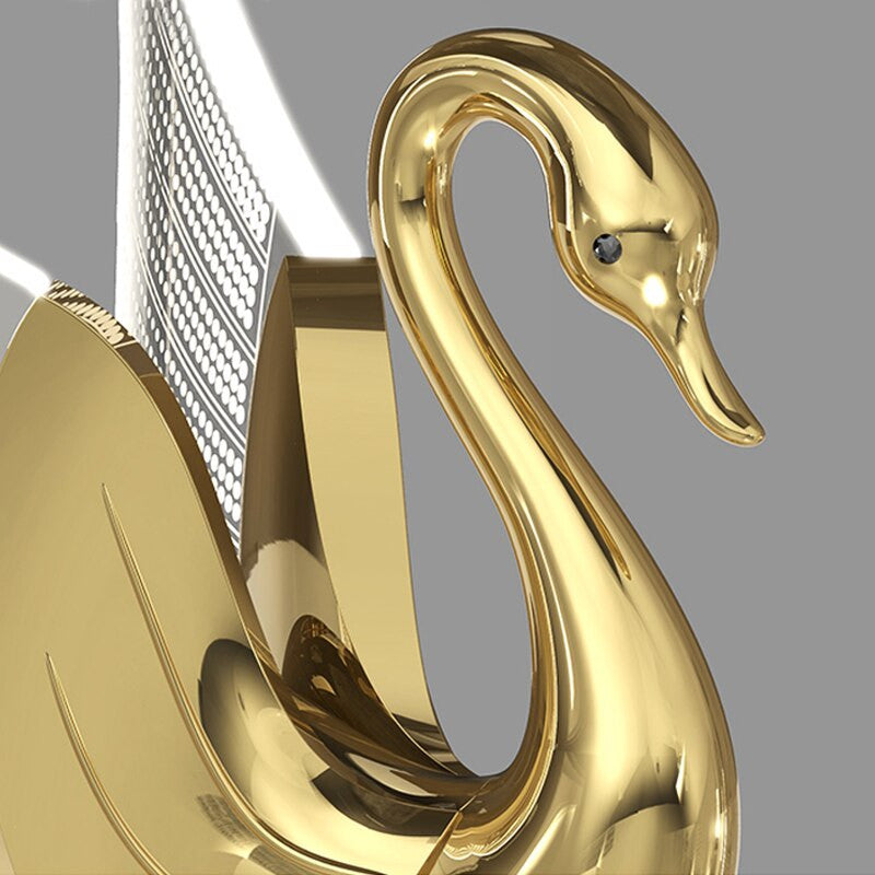 MIRODEMIÂ® Amirat Swan Design Gold Chandelier For Stairwell, L1g