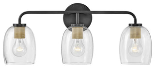 Lark 85013 Percy 3 Light 24"W Bathroom Vanity Light - Black