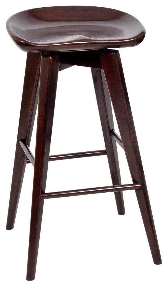 24" Bali Swivel Counter Stool, Cappuccino