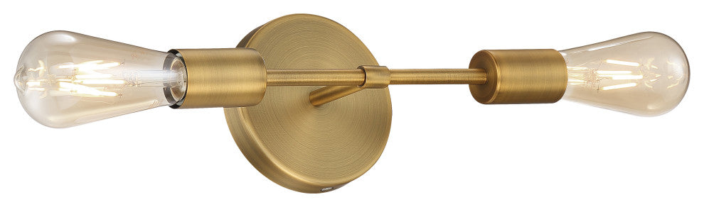 Iconic LED Wall Sconce in Antique Brushed Brass
