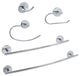 Dyconn Faucet Bathroom Accessories Hardware 5pcs Set Polished Chrome (Towel Bar