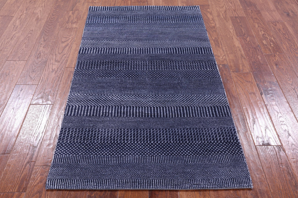 Hand Knotted Savannah Grass Wool and Silk Rug 2' 11" X 5' 2" Q11529