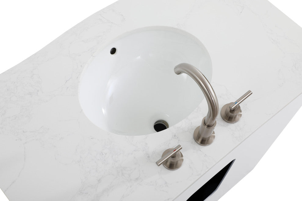 Home Living Knox 24" Single Bathroom Vanity, White