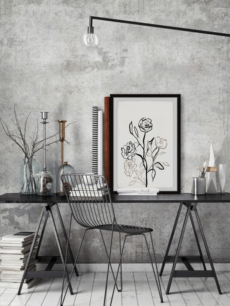 "Faint Shadows II" Framed Painting Print, 24x36