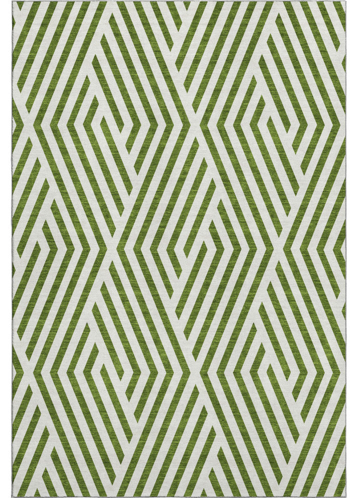 Premium Machine Washable Mayfield AMF550 Olive 5' x 7'6" Rug