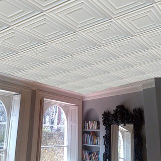 Silver 3D Ceiling Panels, 2'x2', 100 Sq Ft, Pack of 25